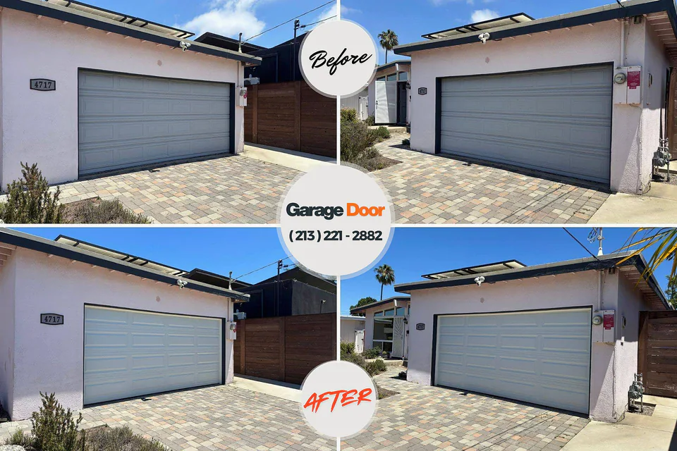 Before and after: garage door repair Glen Ridge, NJ